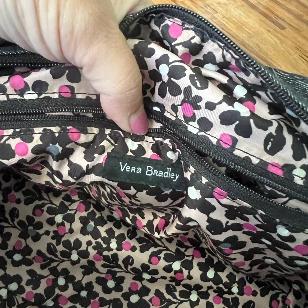 Vera Bradley Denim Blue Hadley Satchel with a Crossbody Strap - Picture 8 of 11